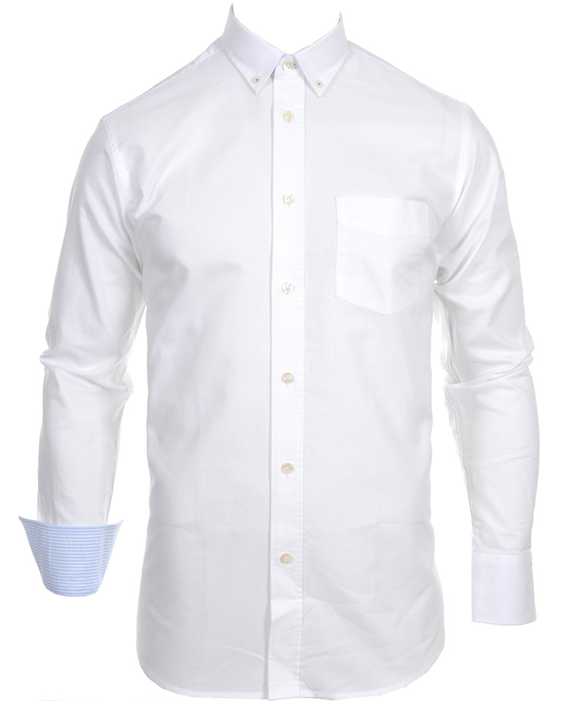 Herr | Skjortor | Henri-Lloyd | Henri Lloyd Oxford Fitted Shirt Optical White