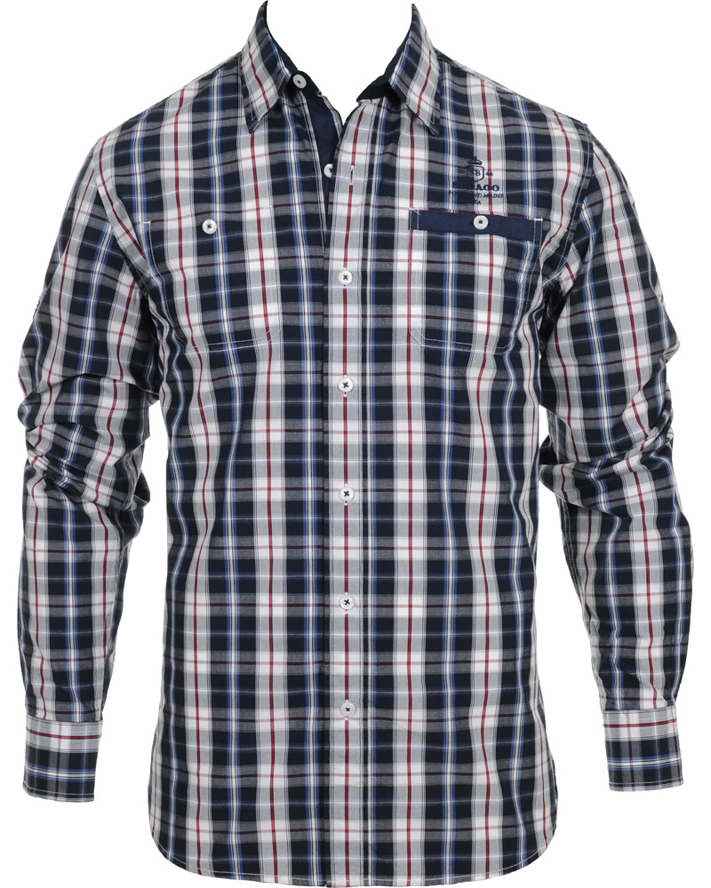 Herr | Skjortor | Sebago | Randolph Check Shirt Navy/Red/White