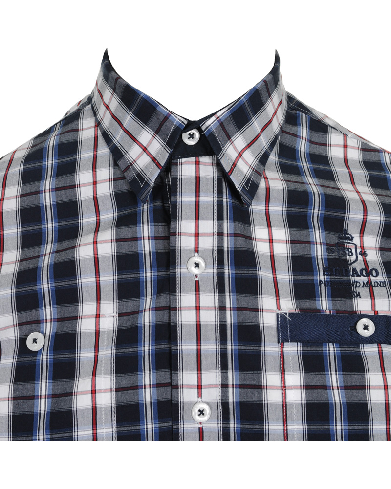 Herr | Skjortor | Sebago | Randolph Check Shirt Navy/Red/White