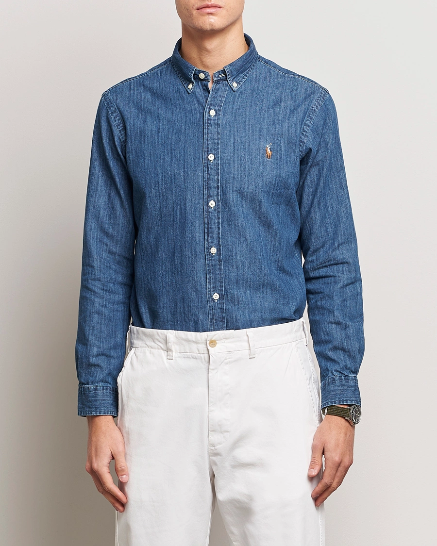 Herr | Julklappstips | Polo Ralph Lauren | Slim Fit Shirt Denim Dark Wash