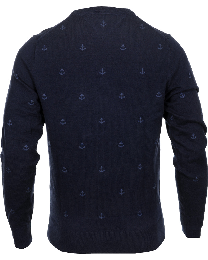Herr | Tröjor | Tommy Hilfiger | Anchor Crew Neck Sweater Blue