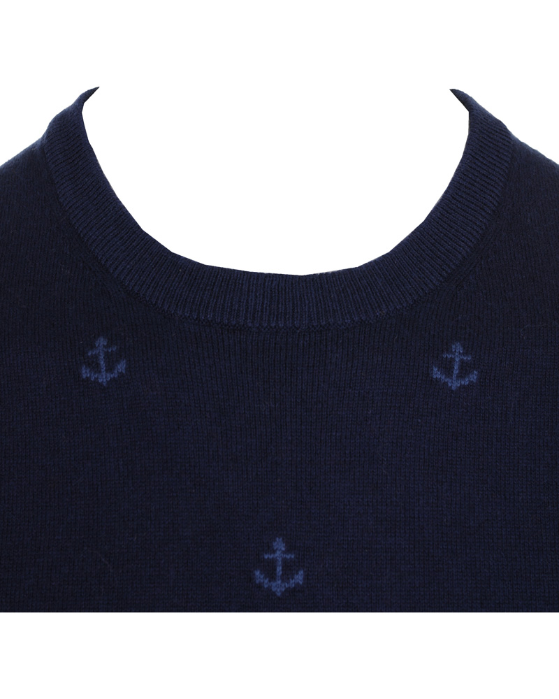 Herr | Tröjor | Tommy Hilfiger | Anchor Crew Neck Sweater Blue