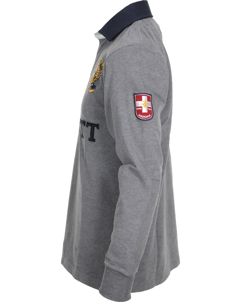 Herr | Tröjor | Hackett | Snow Polo Rugby Grey