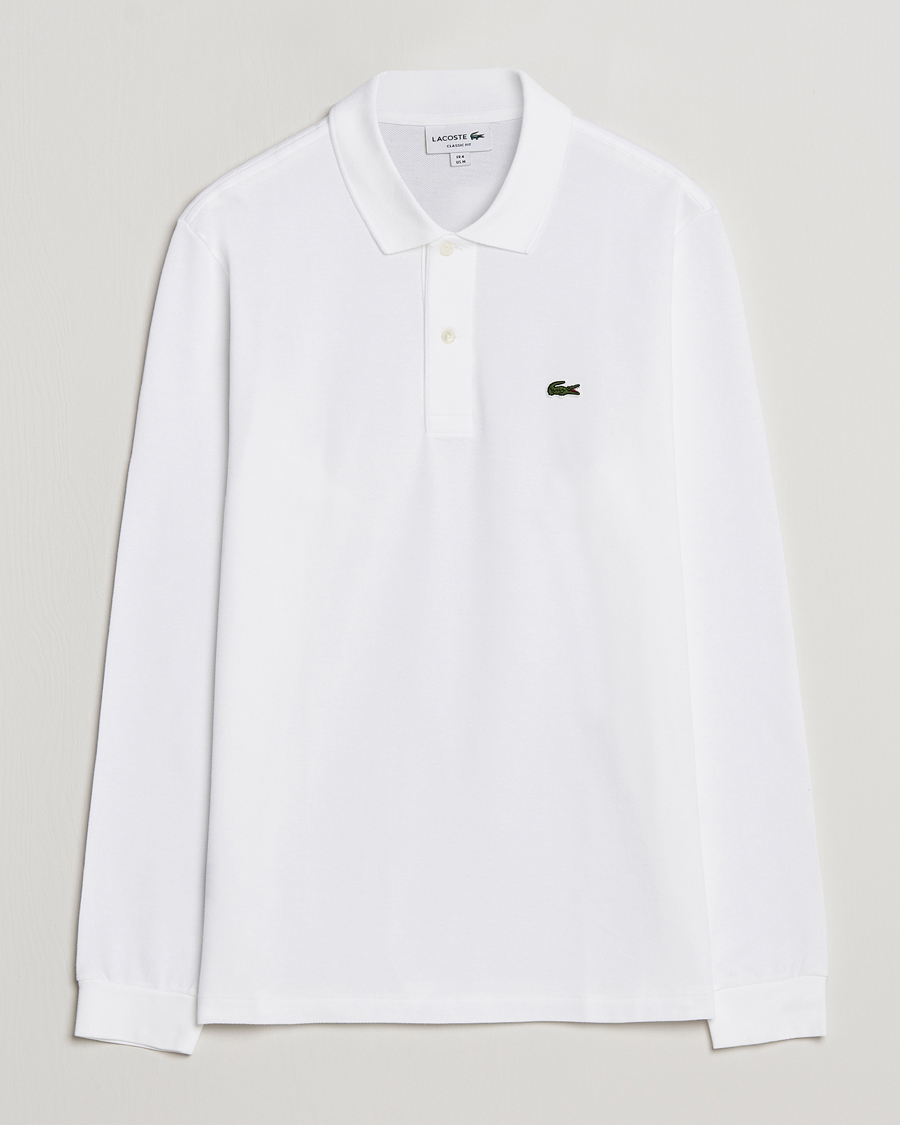 Herr | Pikéer | Lacoste | Original Long Sleeve Polo Piké White