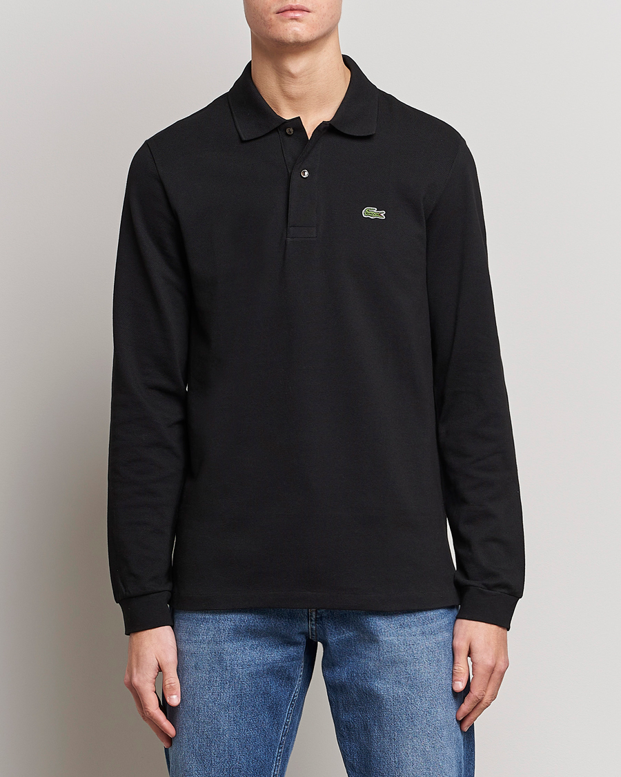 Herre | Trøjer | Lacoste | Long Sleeve Piké Black