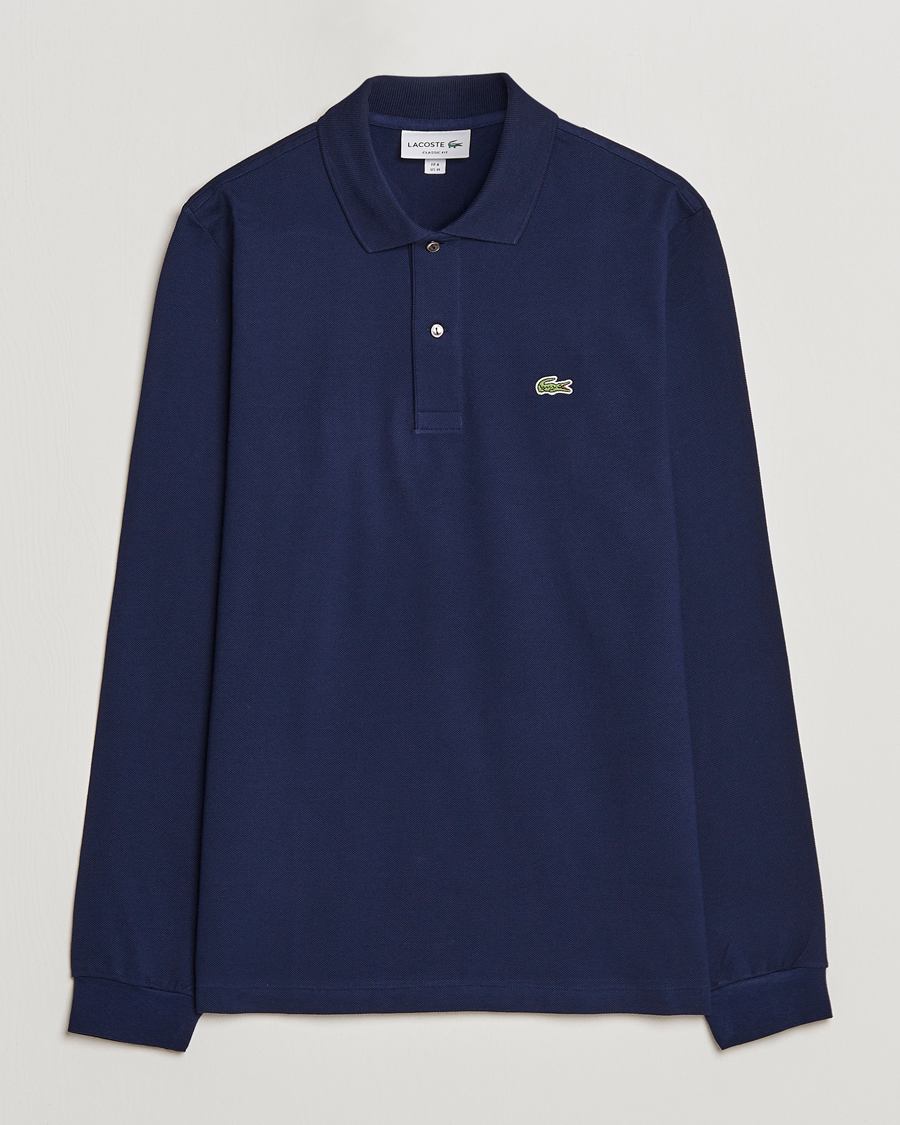 Herr | Pikéer | Lacoste | Original Long Sleeve Polo Piké Navy Blue