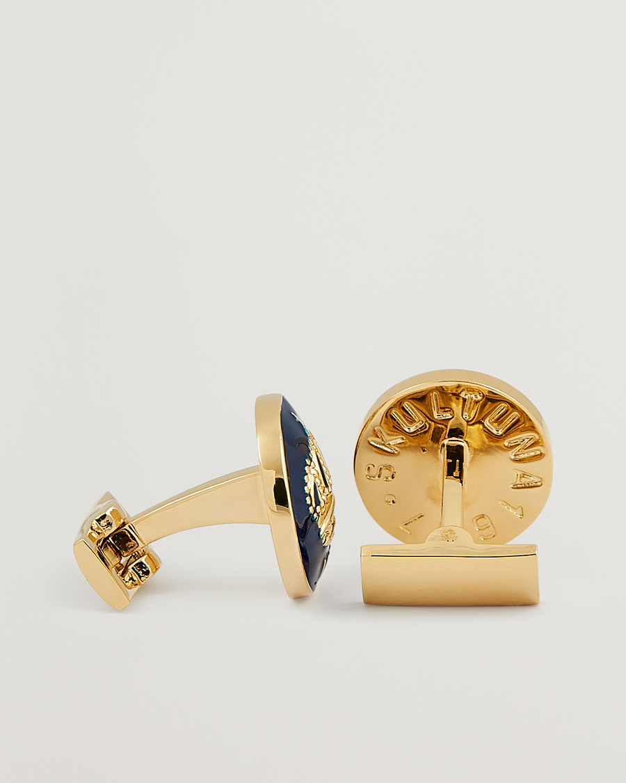 Herr | Mörk kostym | Skultuna | Cuff Links The Crown Gold/Royal Blue