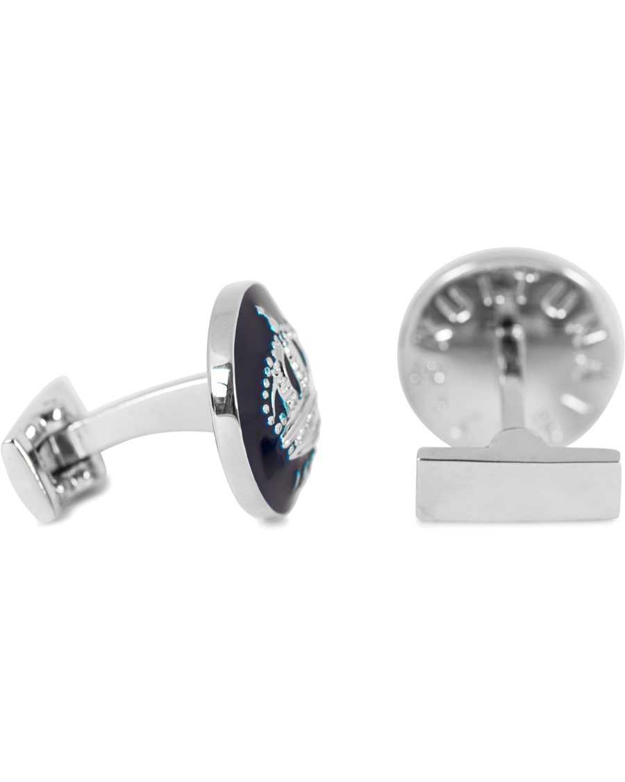 Herr | Manschettknappar | Skultuna | Cuff Links The Crown Silver/Royal Blue