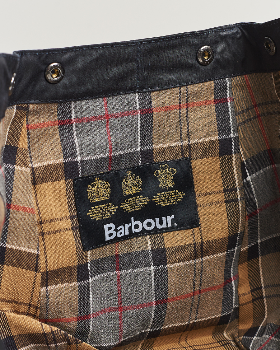 Herr | Jackor | Barbour Lifestyle | Waxed Cotton Hood Navy