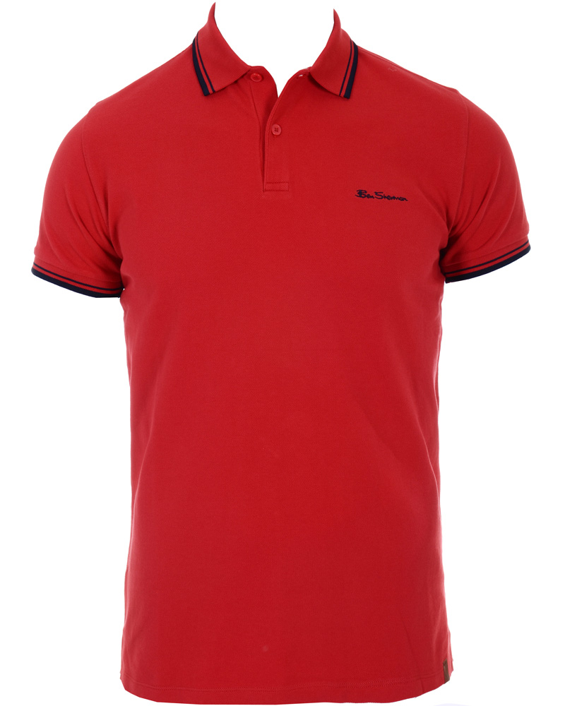 Herr | Pikéer | Ben Sherman | Piké Letter Box Red