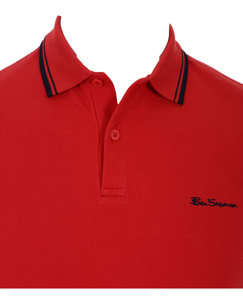 Herr | Pikéer | Ben Sherman | Piké Letter Box Red
