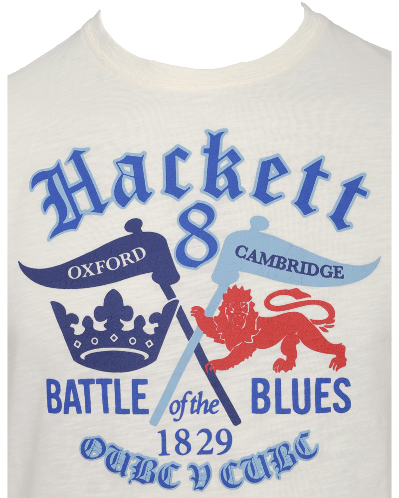 Herr | T-Shirts | Hackett | Logo Tee Off White