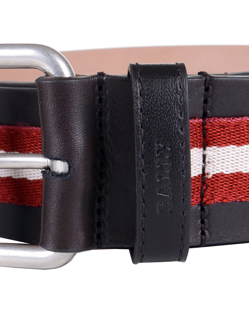 Herr | BALLY Icesta-40 Belt 4 cm Red/White | Bally | Icesta-40 Belt 4 cm Red/White
