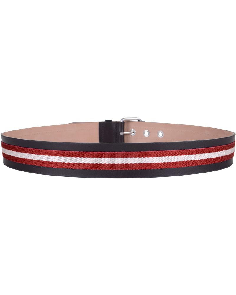 Herr | BALLY Icesta-40 Belt 4 cm Red/White | Bally | Icesta-40 Belt 4 cm Red/White