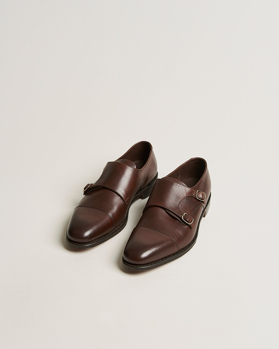 Herr | Handgjorda skor - Skoblockskampanj | Loake 1880 | Cannon Monkstrap Dark Brown Burnished Calf