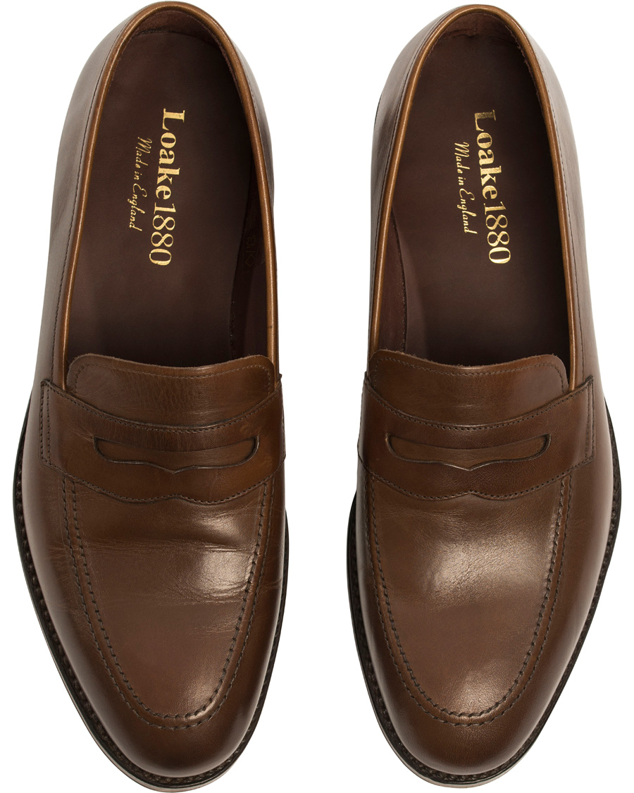 Herr | Loake 1880 Whitehall Loafer Dark Brown Burnished Calf | Loake 1880 | Whitehall Loafer Dark Brown Burnished Calf