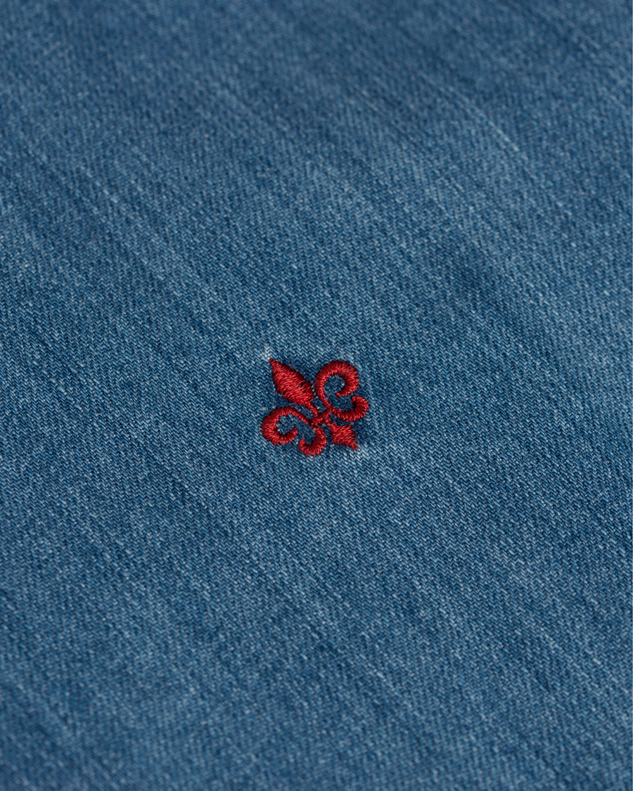 Herr | Skjortor | Morris | Cary Grant Denim Shirt Light Blue
