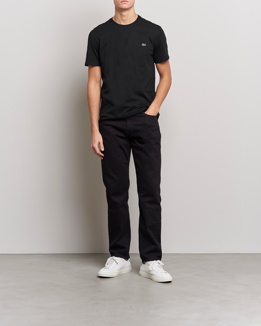 Herr | T-Shirts | Lacoste | Crew Neck T-Shirt Black