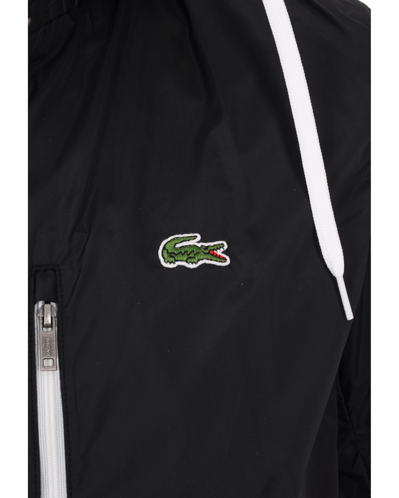 Herr | Jackor | Lacoste | Hood Windbreaker Jacket Black/White