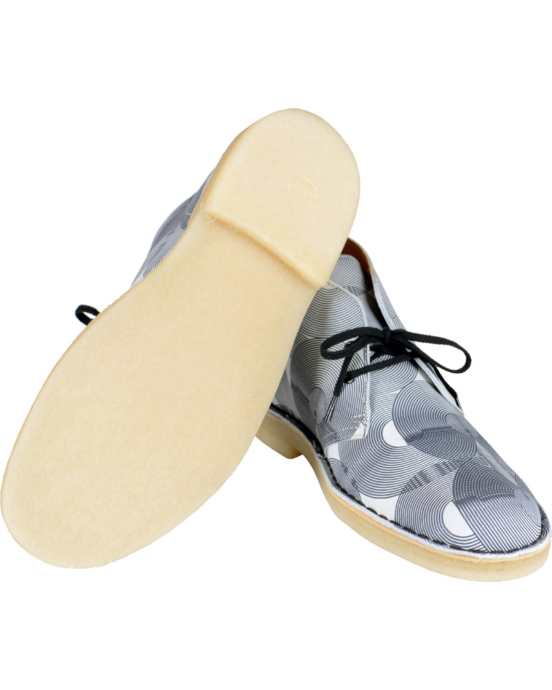 Herr | Clarks Originals Leather Desert Boot White/Black | Clarks Originals | Leather Desert Boot White/Black