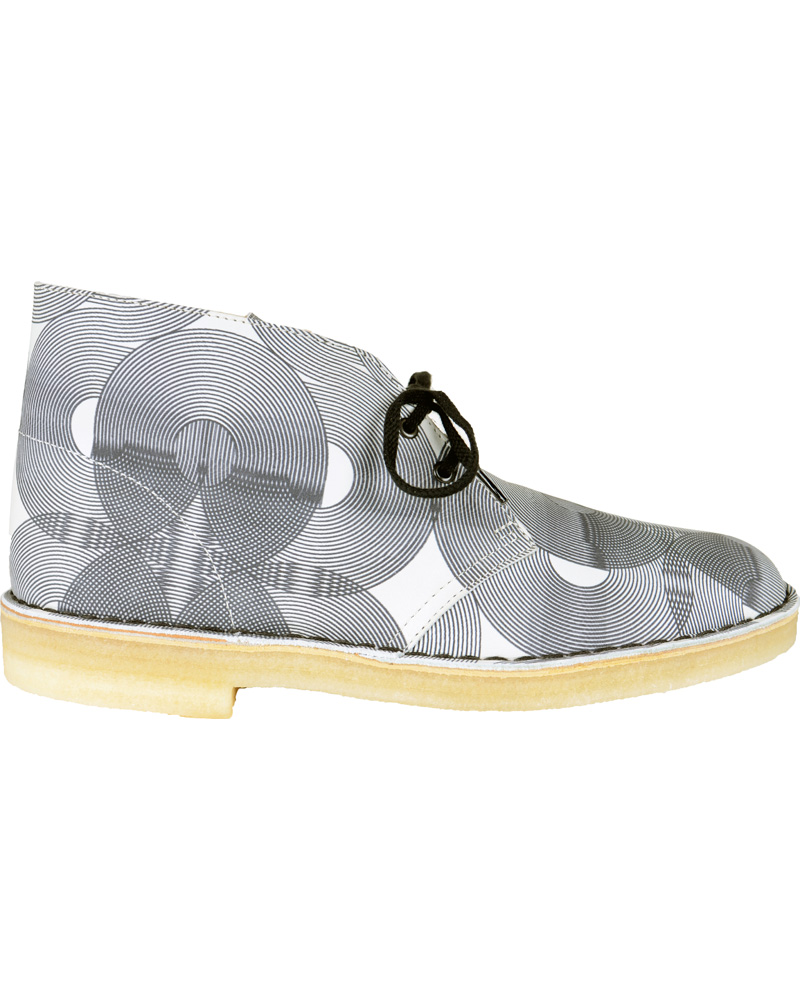 Herr | Clarks Originals Leather Desert Boot White/Black | Clarks Originals | Leather Desert Boot White/Black