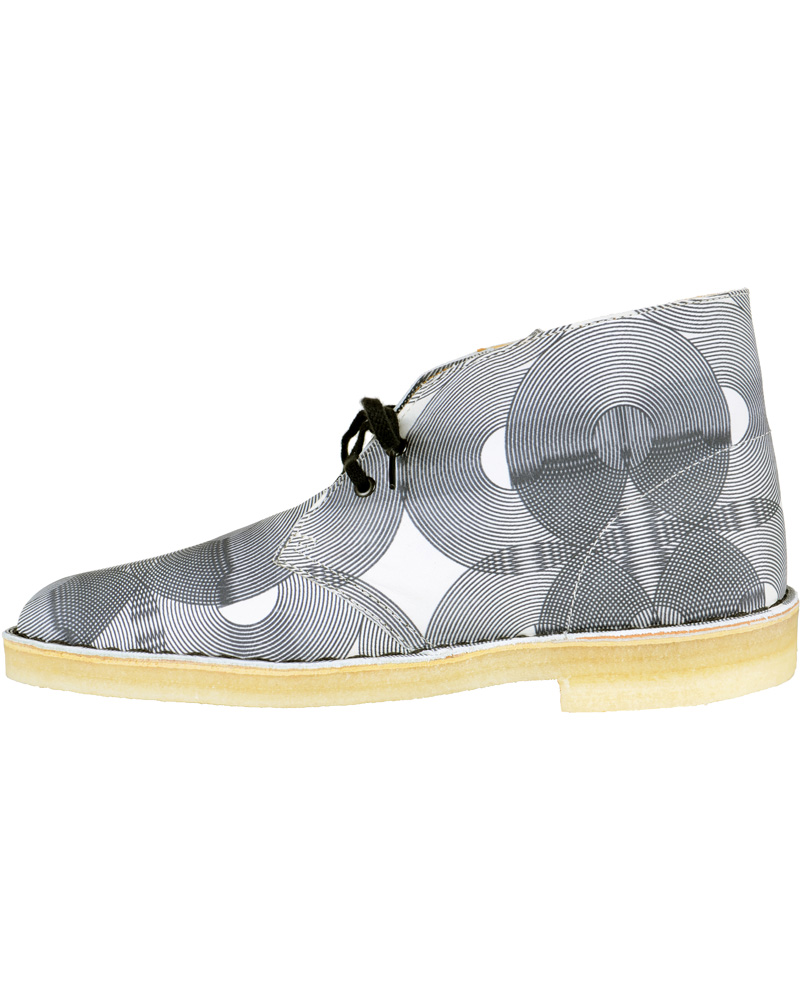 Herr | Clarks Originals Leather Desert Boot White/Black | Clarks Originals | Leather Desert Boot White/Black