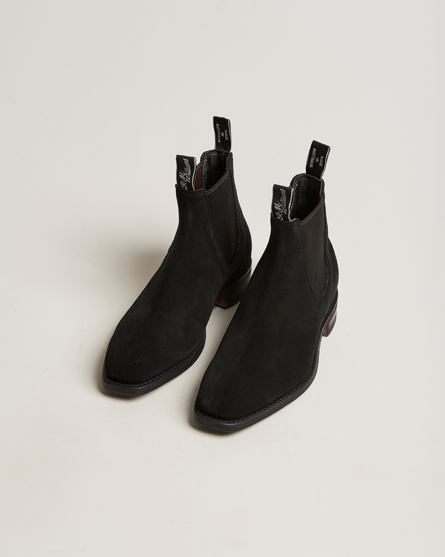 Herr | Svarta kängor | R.M.Williams | Blaxland G Boot Suede Black