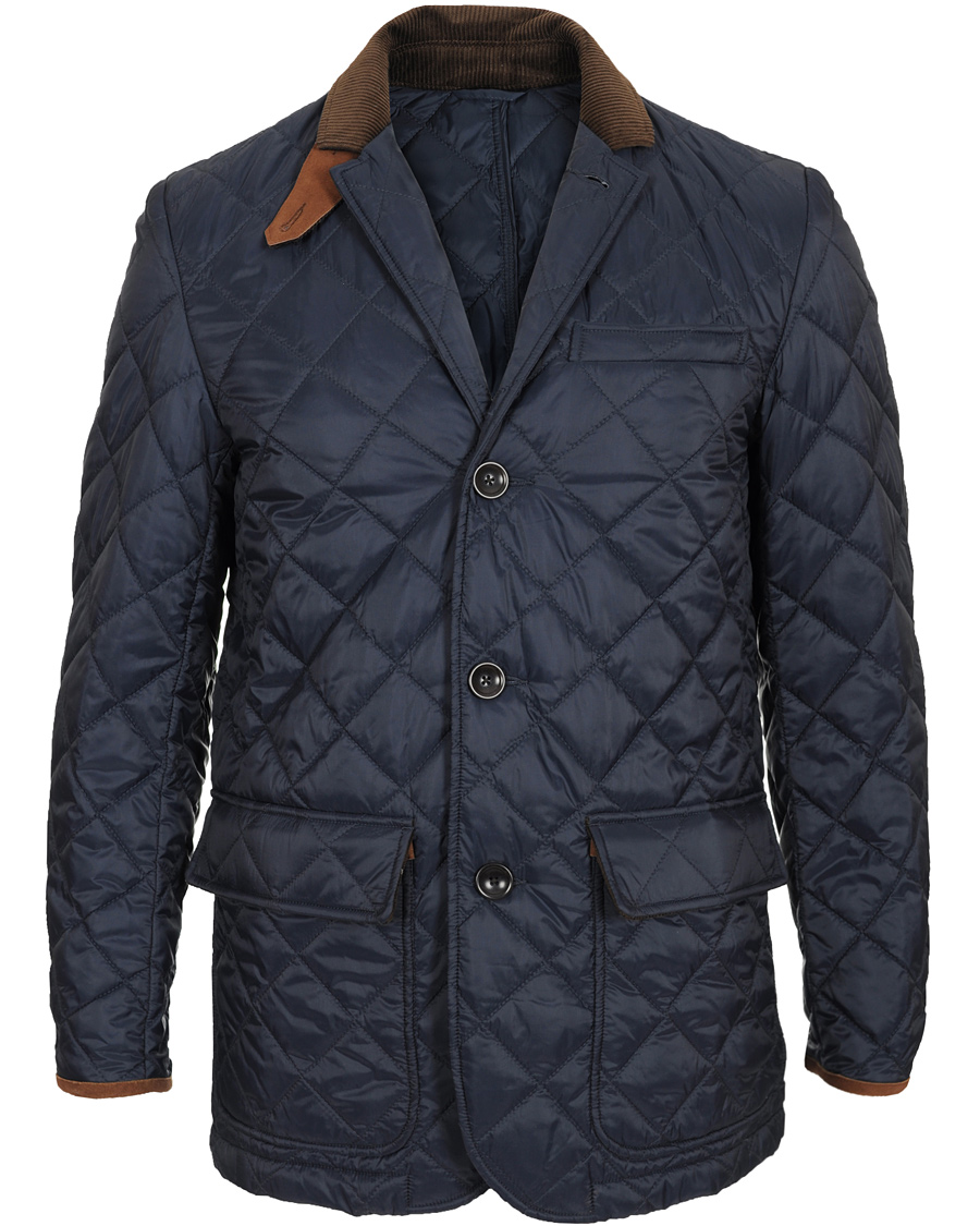 Herr | Jackor | Oscar Jacobson | Tiberius Quilted Jacket Navy