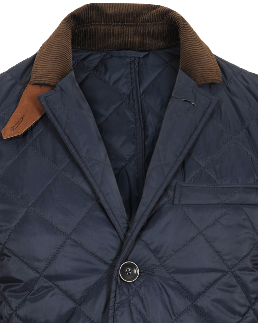 Herr | Jackor | Oscar Jacobson | Tiberius Quilted Jacket Navy