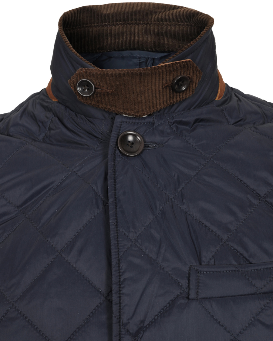 Herr | Jackor | Oscar Jacobson | Tiberius Quilted Jacket Navy