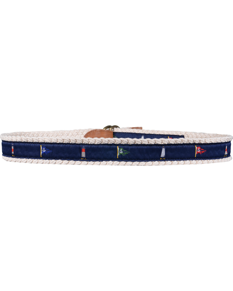 Herr | Polo Ralph Lauren Light House Belt 4 cm Natural/Navy | Polo Ralph Lauren | Light House Belt 4 cm Natural/Navy