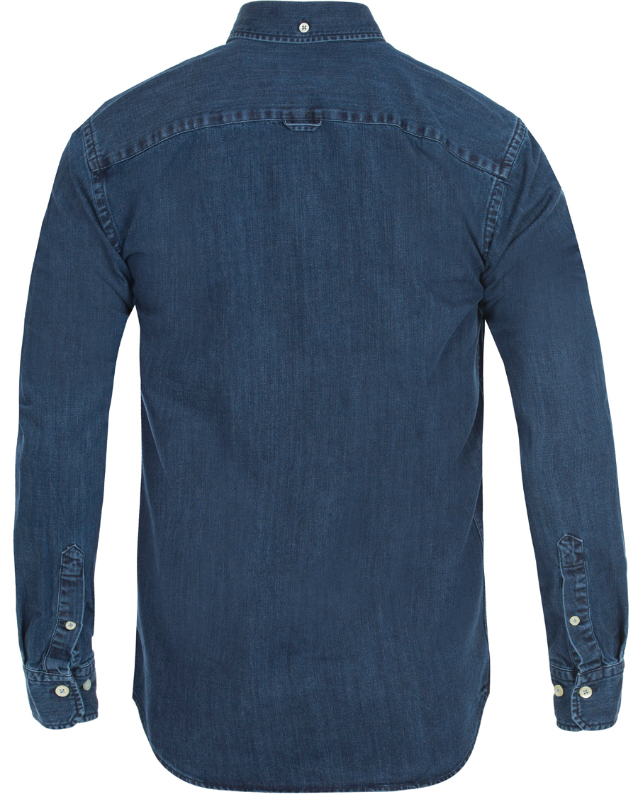 Herr | Skjortor | Morris | Cary Grant Denim Shirt Navy L