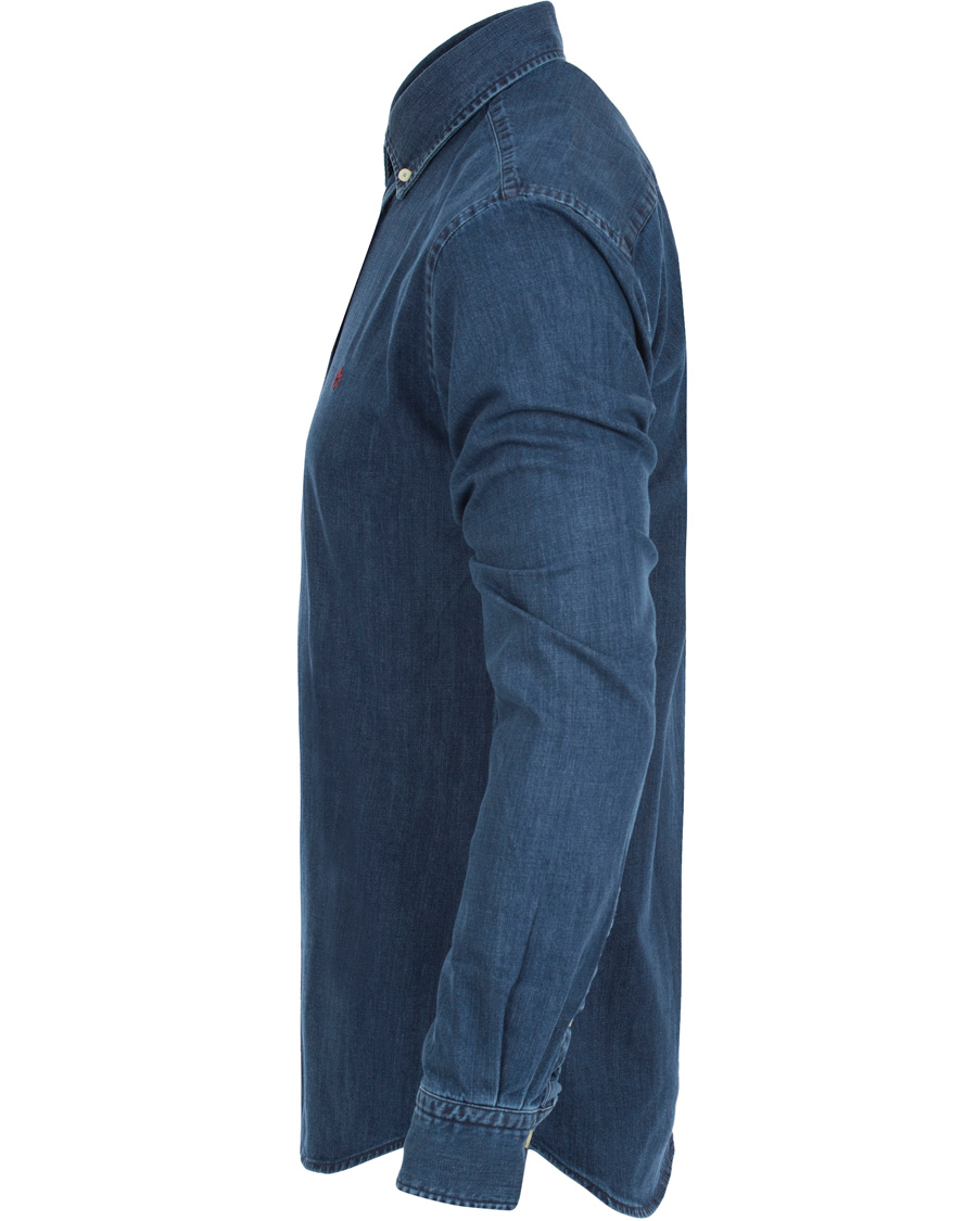 Herr | Skjortor | Morris | Cary Grant Denim Shirt Navy L