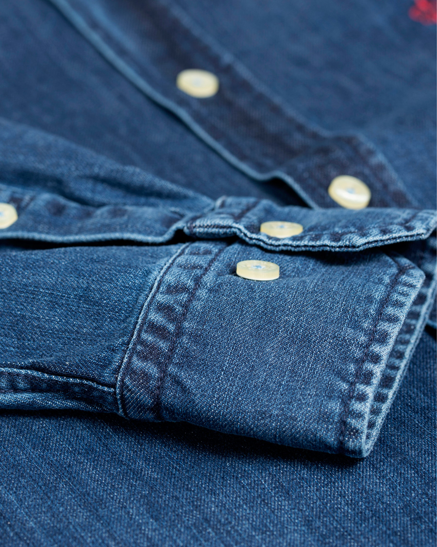 Herr | Skjortor | Morris | Cary Grant Denim Shirt Navy L