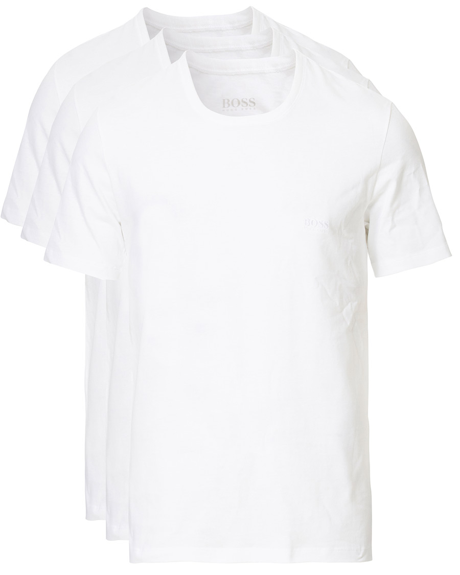 Herr | T-Shirts | BOSS BLACK | BOSS 3-Pack Crew Neck T-Shirt White