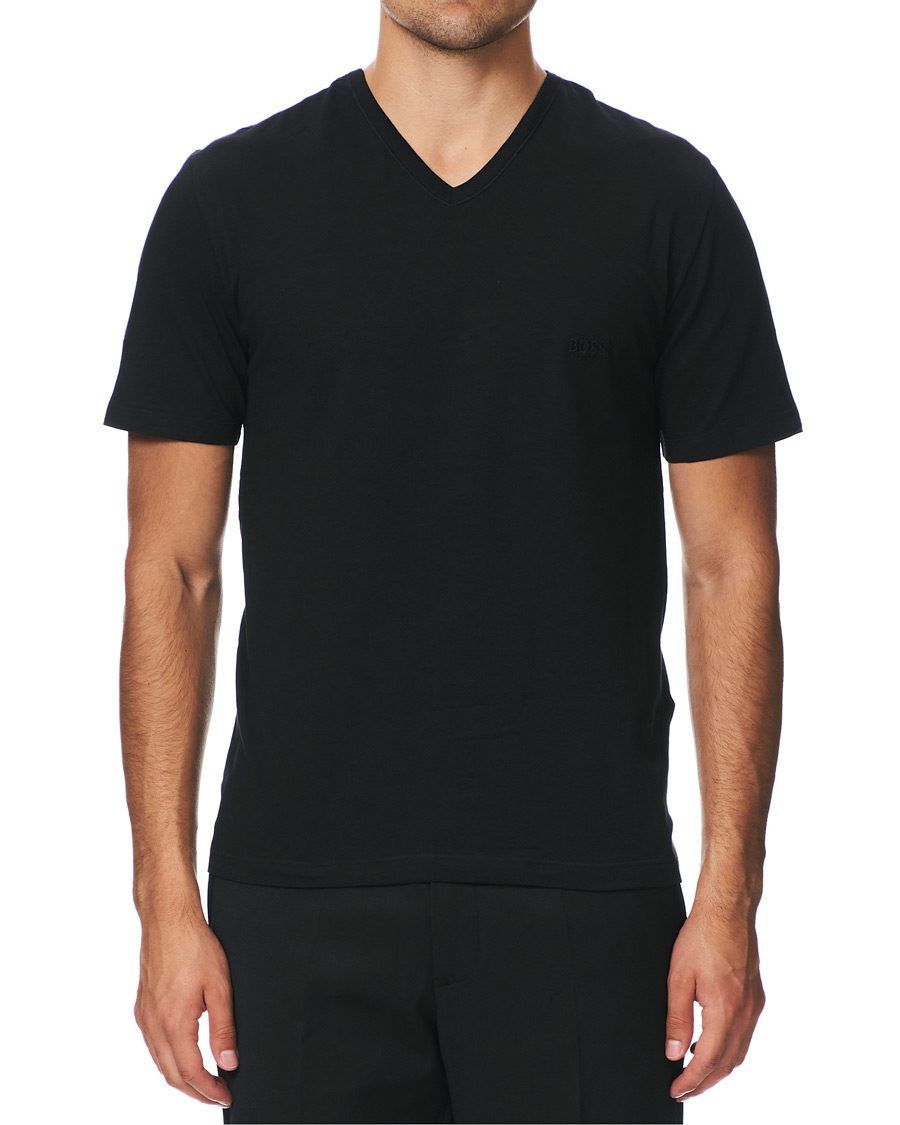 Herr | T-Shirts | BOSS BLACK | BOSS 3-Pack V-Neck T-Shirt Black