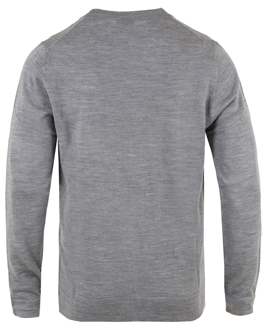 Herr | Tröjor | Filippa K | Fine Merino V-Neck Cardigan Grey Melange
