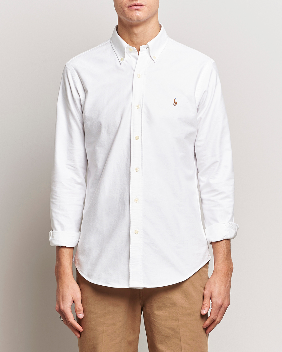 Herr | Preppy Authentic | Polo Ralph Lauren | Custom Fit Oxford Shirt White