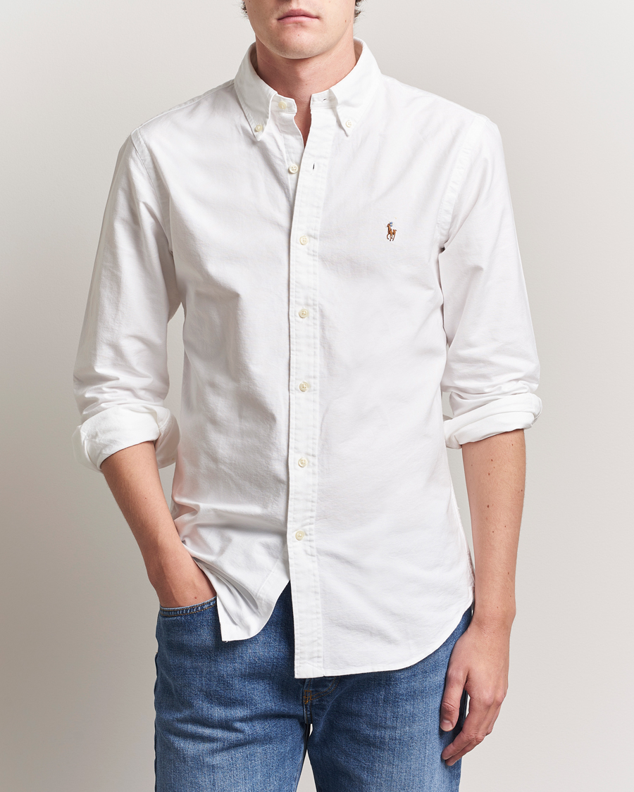 Herr | Skjortor | Polo Ralph Lauren | Custom Fit Oxford Shirt White