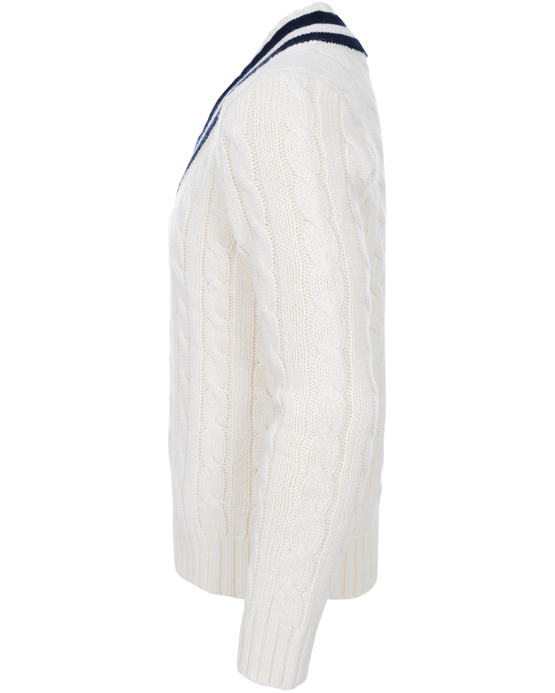 Herr | Tröjor | Polo Ralph Lauren | Wimbledon Tennis V-neck Sweater Milk