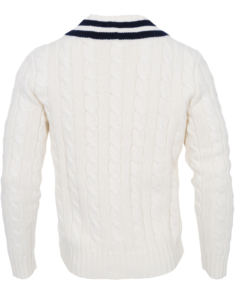 Herr | Tröjor | Polo Ralph Lauren | Wimbledon Tennis V-neck Sweater Milk