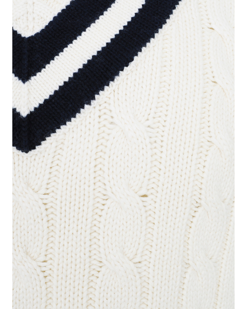 Herr | Tröjor | Polo Ralph Lauren | Wimbledon Tennis V-neck Sweater Milk