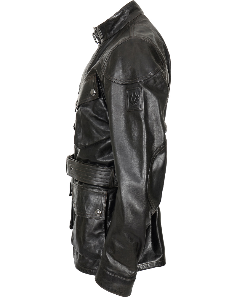 Herr | Jackor | Belstaff | Panther 4 Pocket Belted Leather Jacket Black