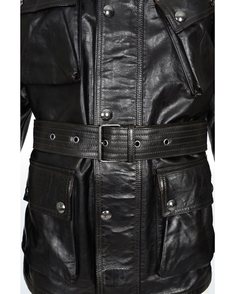 Herr | Jackor | Belstaff | Panther 4 Pocket Belted Leather Jacket Black