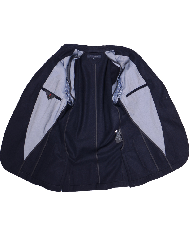 Herr | Kavajer | Tommy Hilfiger | Badge Flanel Alaster Blazer Midnight
