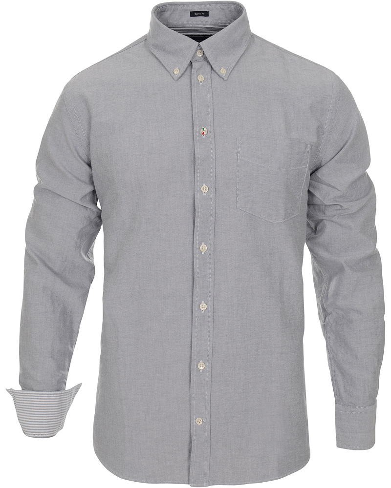 Herr | Skjortor | Boomerang | Tailored Fit B.D Oxford Shirt Grey Melange
