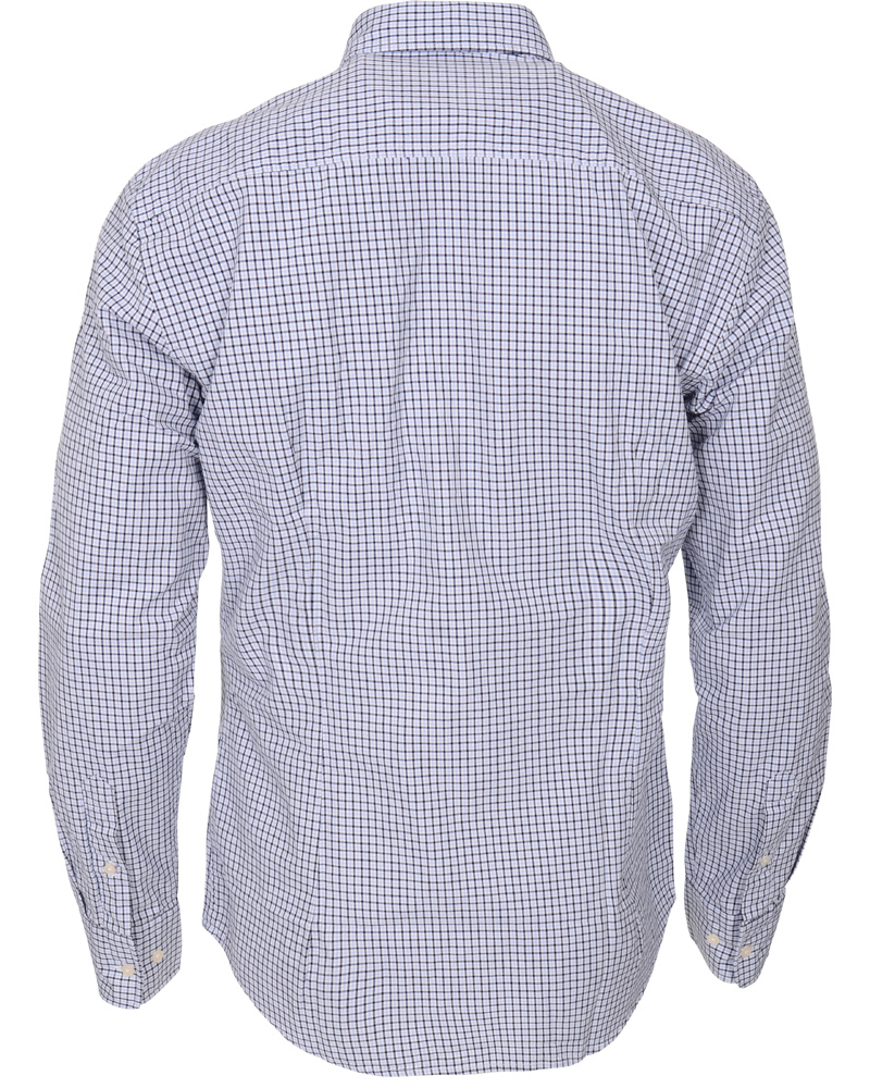 Herr | Skjortor | Boomerang | Trim Fit B.D Twill Check Shirt Cloud Blue