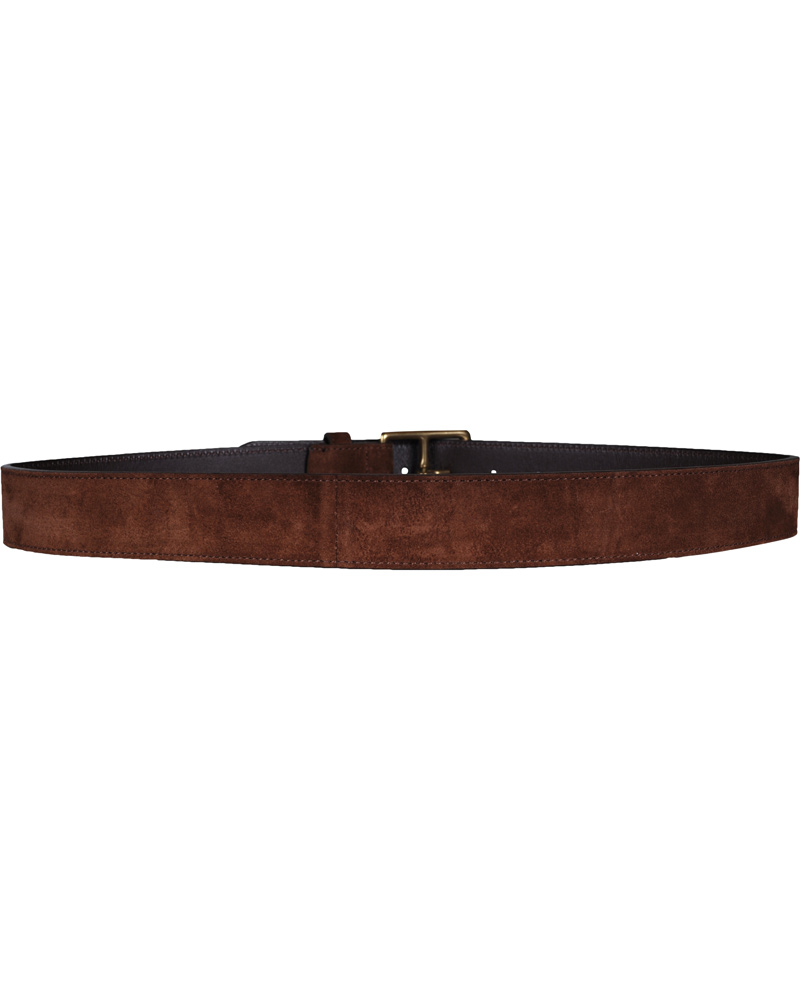 Herr | Polo Ralph Lauren Heritage Suede Belt 3,5 cm Brown | Polo Ralph Lauren | Heritage Suede Belt 3,5 cm Brown