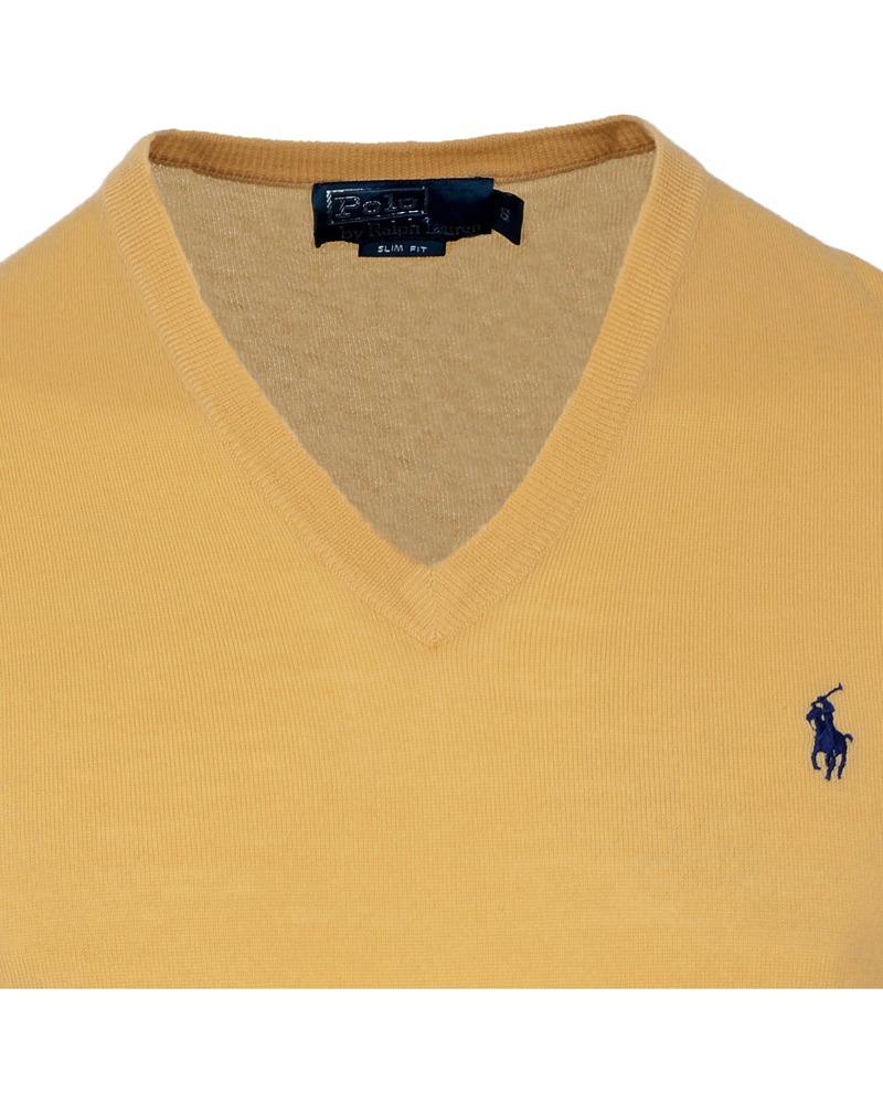 Herr | Tröjor | Polo Ralph Lauren | Merino V-Neck Morgan Yellow