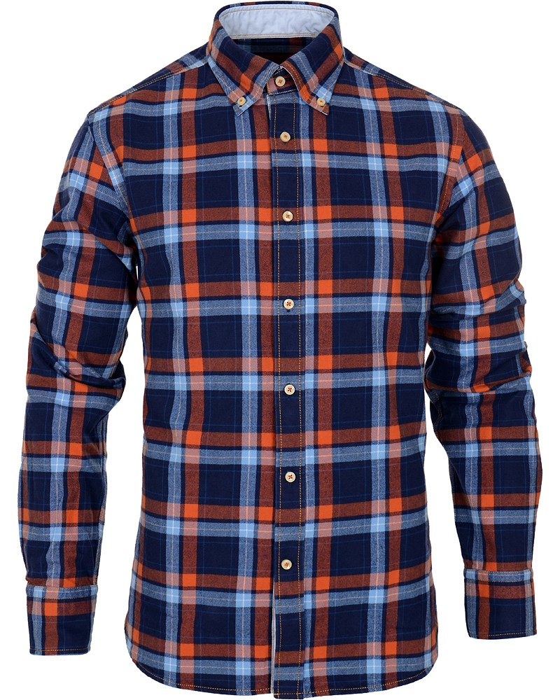 Herr | Skjortor | Stenströms | Skjorta Sport Flanell Navy
